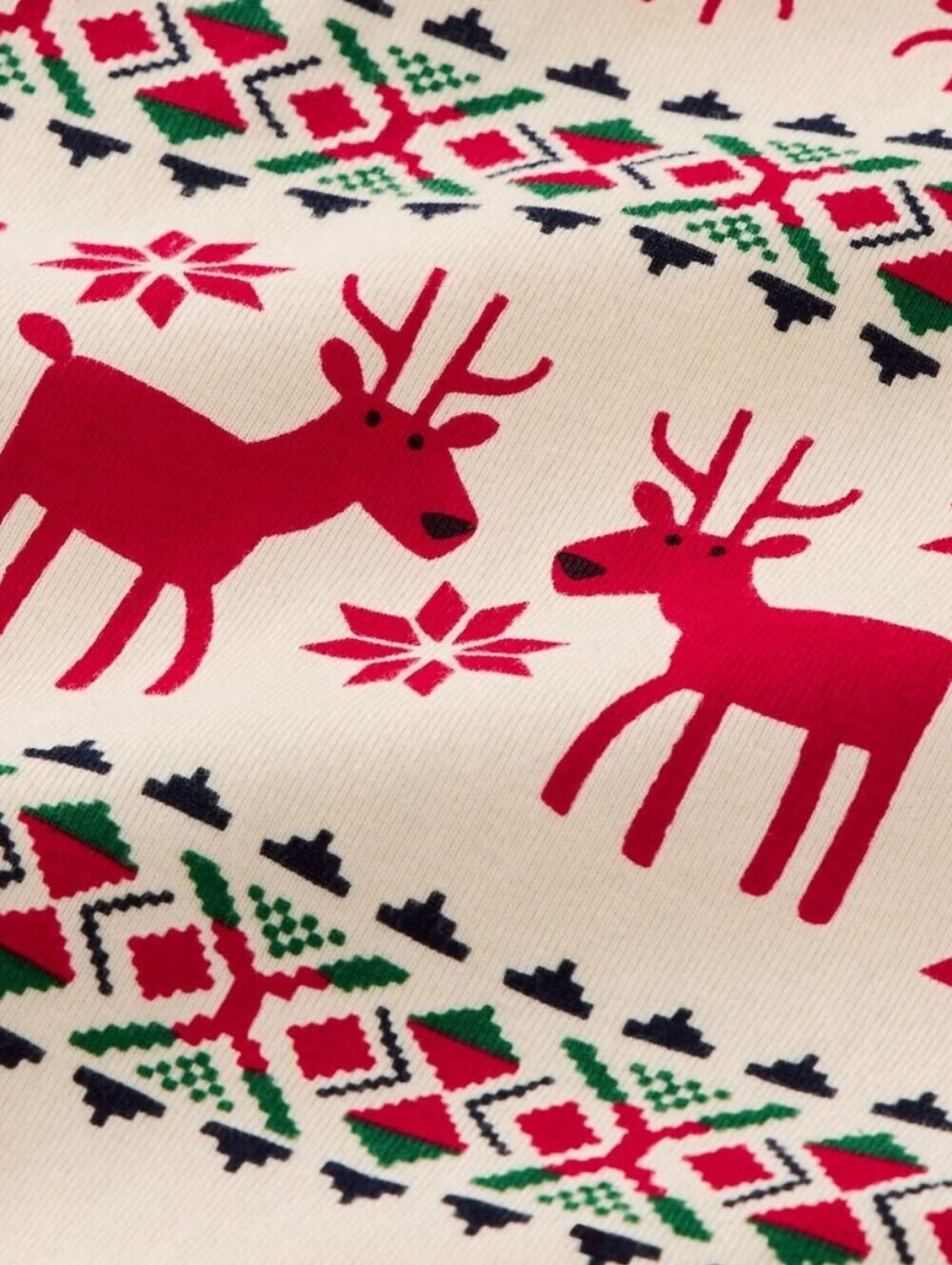 Hanna Andersson Dear Deer Long John Pajama Top Holiday Christmas Matching 10 - Picture 7 of 8
